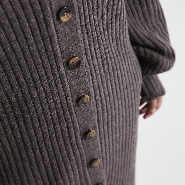 Ribbed knit cardigan dress "Lindsey"
